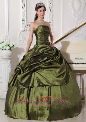 Ball Gown Taffeta Beading Quinceanera Dress for Sweet 16