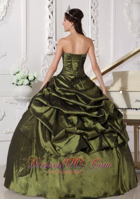 Ball Gown Taffeta Beading Quinceanera Dress for Sweet 16