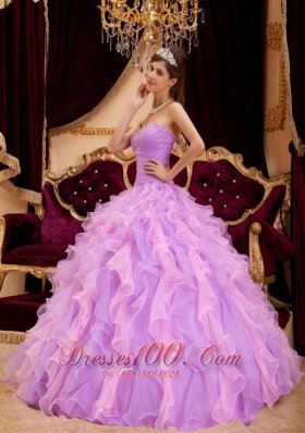 Lavender Quinceanera Dress Sweetheart Beading Floor-length