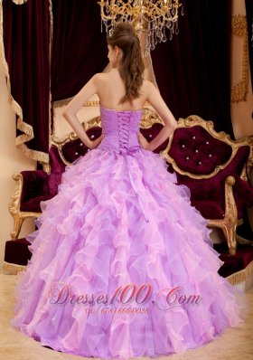 Lavender Quinceanera Dress Sweetheart Beading Floor-length