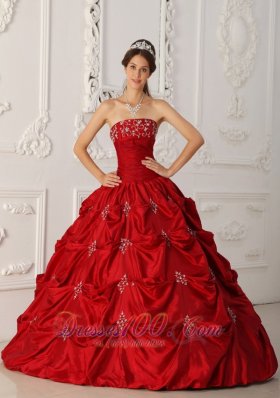 Wine Red Quinceanera Dress Under 200 Appliques Beading