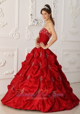 Wine Red Quinceanera Dress Under 200 Appliques Beading