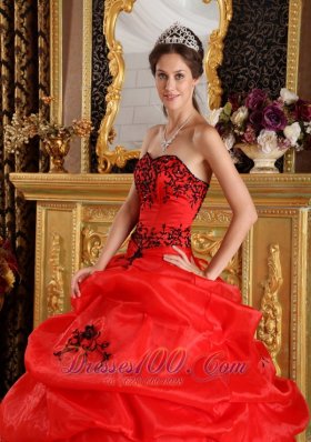 Red Sweet 16 Dress Under 200 Embroidery Floor-length