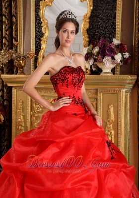 Red Sweet 16 Dress Under 200 Embroidery Floor-length