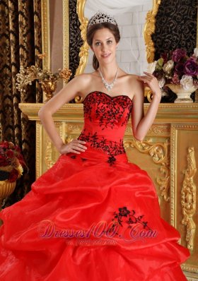 Red Sweet 16 Dress Under 200 Embroidery Floor-length