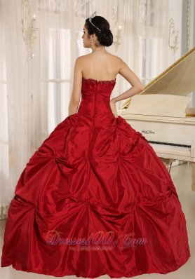 Wine Red Under 200 Quinceanera Dress Strapless Floor-length