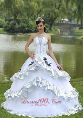 White Appliques Quinceanera Dress for Cheap