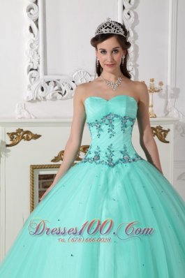 Apple Green Quinceanera Dress Under 200 Beading Floor-length