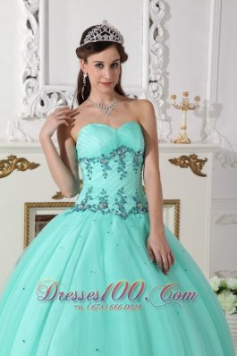 Apple Green Quinceanera Dress Under 200 Beading Floor-length