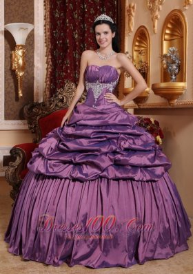 Lavender Quinceanera Dress Appliques Pick-ups