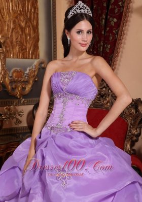 Around 200 Lavender Quinceanera Dress Beading Appliques