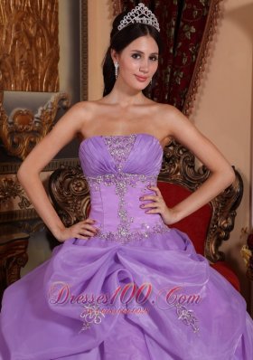 Around 200 Lavender Quinceanera Dress Beading Appliques