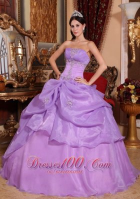 Around 200 Lavender Quinceanera Dress Beading Appliques