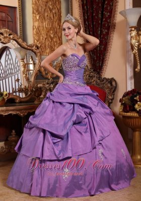 Lavender Sweet 16 Dress Sweetheart Appliques