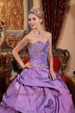 Lavender Sweet 16 Dress Sweetheart Appliques