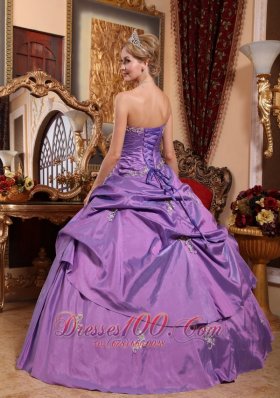 Lavender Sweet 16 Dress Sweetheart Appliques