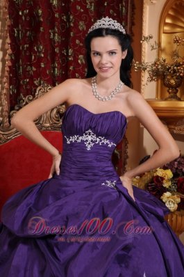 Elegant Sweetheart Taffeta Purple Quinceanera Dress