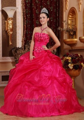 Cute Hot Pink Sweet 16 Dress Appliques Beading