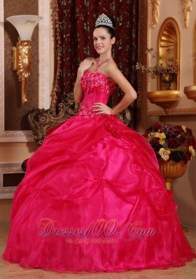 Cute Hot Pink Sweet 16 Dress Appliques Beading