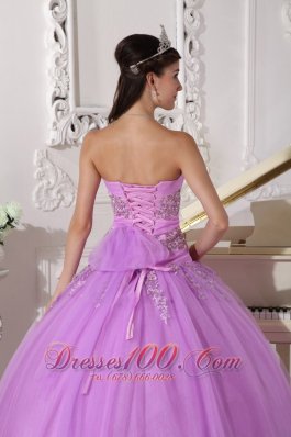 Lavender Quinceanera Dress Beading Taffeta Tulle