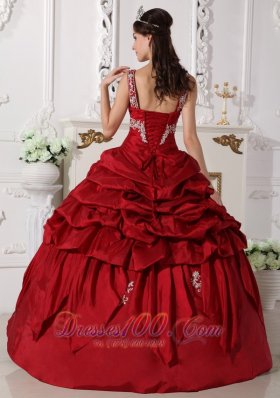 Wine Red Scoop Quinceanera Dress Under 200 Beading