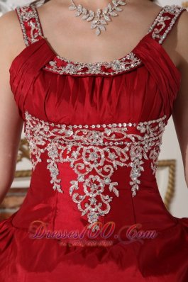 Wine Red Scoop Quinceanera Dress Under 200 Beading