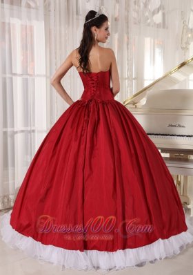 Beautiful Wine Red and White Quinceanera Gowns 2013