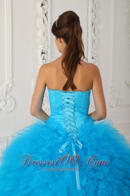 Blue Lovely Sweetheart Ball Gown Dress for Quince