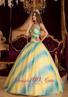 Ombre Color Sweetheart Sweet Sixteen Quinceanera Dresses