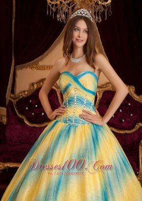 Ombre Color Sweetheart Sweet Sixteen Quinceanera Dresses