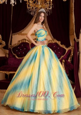 Ombre Color Sweetheart Sweet Sixteen Quinceanera Dresses