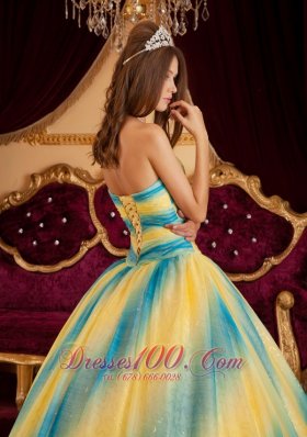 Ombre Color Sweetheart Sweet Sixteen Quinceanera Dresses