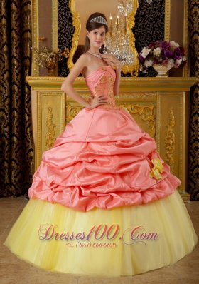 Watermelon and Yellow Sweet 16 Dress Pick-ups