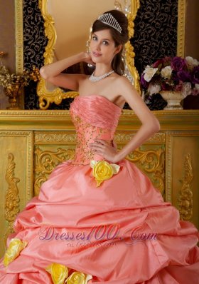 Watermelon and Yellow Sweet 16 Dress Pick-ups