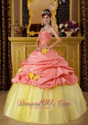 Watermelon and Yellow Sweet 16 Dress Pick-ups