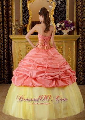 Watermelon and Yellow Sweet 16 Dress Pick-ups