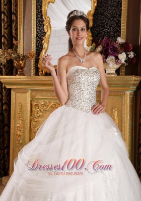 Popular Quinceanera Dress Sweetheart Organza Sequined