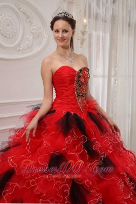 Beautiful Quinceanera Dress Sweetheart Orangza Beading Ruch