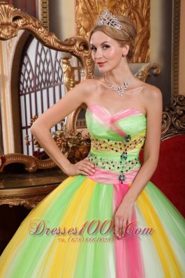 Latest Quinceanera Dress Sweetheart Tulle Beading