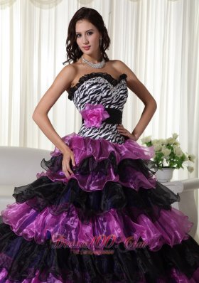 Fashionable Gown Sweetheart Organza Quinceanera Dress