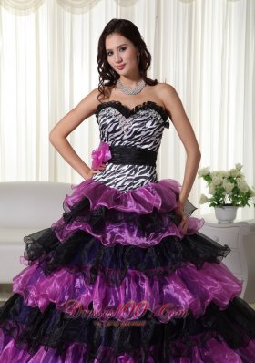 Fashionable Gown Sweetheart Organza Quinceanera Dress