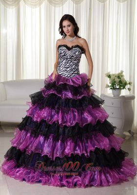 Fashionable Gown Sweetheart Organza Quinceanera Dress