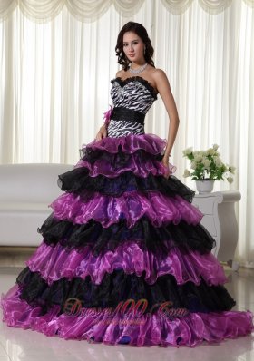 Fashionable Gown Sweetheart Organza Quinceanera Dress