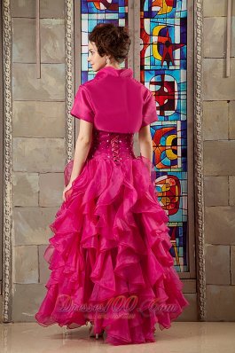 Pink A-line Sweetheart Organza Beading Quinceanea Dress