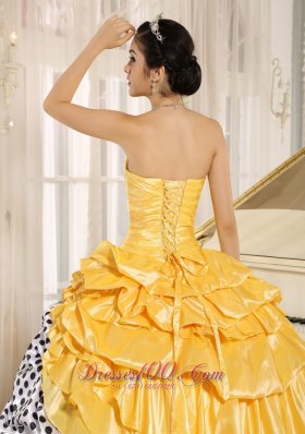 Popular Nifty Multi-color Pick-ups Strapless Quinceanera Dress