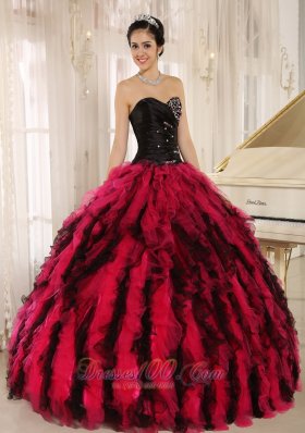 Beaded Impressive Clearance Ruffled Sweetheart Quinceanera Dress