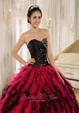 Beaded Impressive Clearance Ruffled Sweetheart Quinceanera Dress