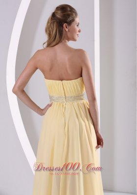 High-low Yellow Detachable Prom Homecoming Dress