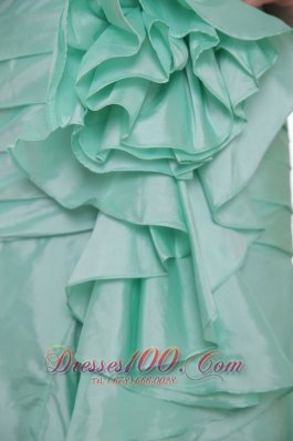 High-low Apple Green Taffeta Strapless Prom Dress