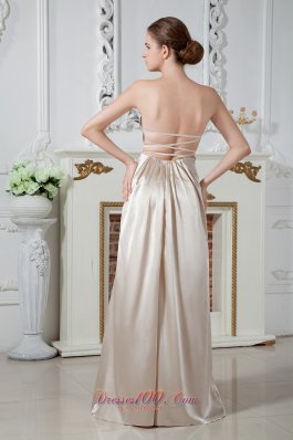 Champagne Sweetheart Floor-length Beading Prom Dress